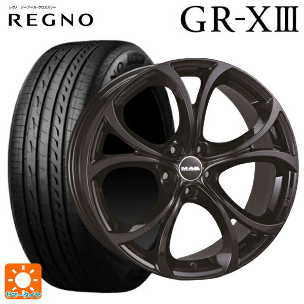 【6/20限定 全品P5倍＆クーポン】アルファロメオ ジュリア(952系)用 255/40R19 100W XL ブリヂストン レグノ GR-X3 正規品 # 阿部商会 マック ラリオ グロスブラック 新品サマータイヤホイール 4本セット