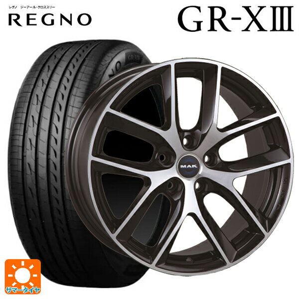 【6/4 20時〜 最大3万円OFFクーポン】225/45R18 95W XL ブリヂストン レグノ GR-X3 正規品 # 阿部商会 マック ボルテージ ブラックミラー 18-8.5J 国産車用 サマータイヤホイール4本セット