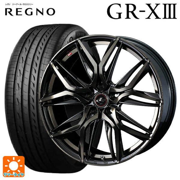 215/45R17 91W XL ブリヂストン レグノ GR-X3 正規品 ウェッズ レオニス LM PBMC/TI 17-7J 国産車用 サマータイヤホイール4本セット