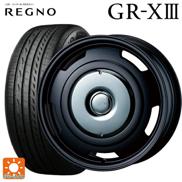【6/15〜16限定 全品P5倍＆クーポン】ミニ ミニクロスオーバー(F60)用 225/55R17 97W ブリヂストン レグノ GR-X3 正規品 # ティーエーエス コレクティブライン ビター マットブラック/クローム 新品サマータイヤホイール 4本セット