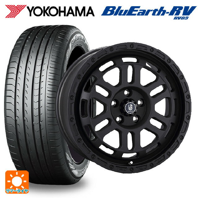 【6/22 20時〜 全品P5倍＆クーポン】トヨタ ヴォクシー(90系)用 205/60R16 96H ヨコハマ ブルーアース RV03 # 阿部商会 ラ・ストラーダ ディスカバー WB 新品サマータイヤホイール 4本セット