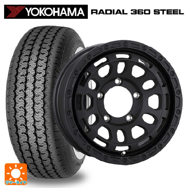 【6/15〜16限定 全品P5倍＆クーポン】スズキ ジムニーノマド(JC74W)用 215/75R15 100S ヨコハマ ラディアル360スチール ホワイトリボン 阿部商会 ラ・ストラーダ ディスカバー WB 新品サマータイヤホイール 4本セット