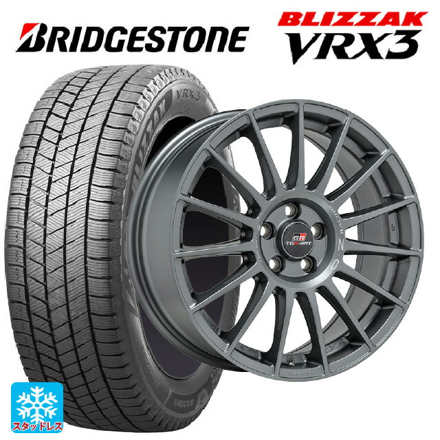 2024年製 225/45R18 91Q ブリヂストン ブリザック VRX3 正規品 オーゼット レーシング スーパーツーリズモ TGR-WRT ラリーグラファイト 18-7.5J 国産車用 スタッドレスタイヤホイール4本セット