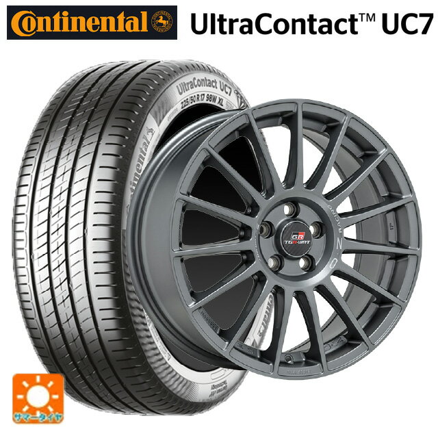 【6/22 20時〜 全品P5倍＆クーポン】205/55R17 91V コンチネンタル ウルトラコンタクト UC7 正規品 オーゼット レーシング スーパーツーリズモ TGR-WRT ラリーグラファイト 17-7J 国産車用 サマータイヤホイール4本セット