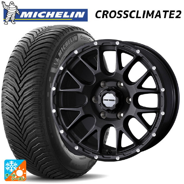 ミツビシ トライトン(GSRグレード)(LC2T)用 265/65R17 112H ミシュラン クロスクライメイト2 SUV 正規品 ウェッズ マッドヴァンス 08 FLINT BLACK 新品オールシーズンタイヤホイール 4本セット