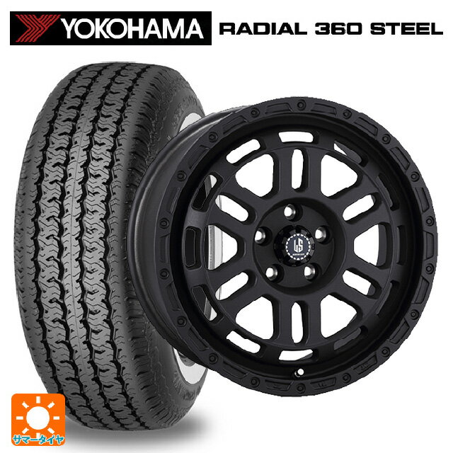 【6/15〜16限定 全品P5倍＆クーポン】215/65R16 96S ヨコハマ ラディアル360スチール ホワイトリボン 阿部商会 ラ・ストラーダ ディスカバー WB 16-7J 国産車用 サマータイヤホイール4本セット