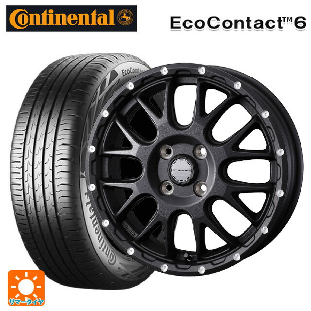 【6/22 20時〜 全品P5倍＆クーポン】165/70R14 85T XL コンチネンタル エココンタクト 6 正規品 ウェッズ マッドヴァンス 08 FLINT BLACK 14-4.5J 国産車用 サマータイヤホイール4本セット