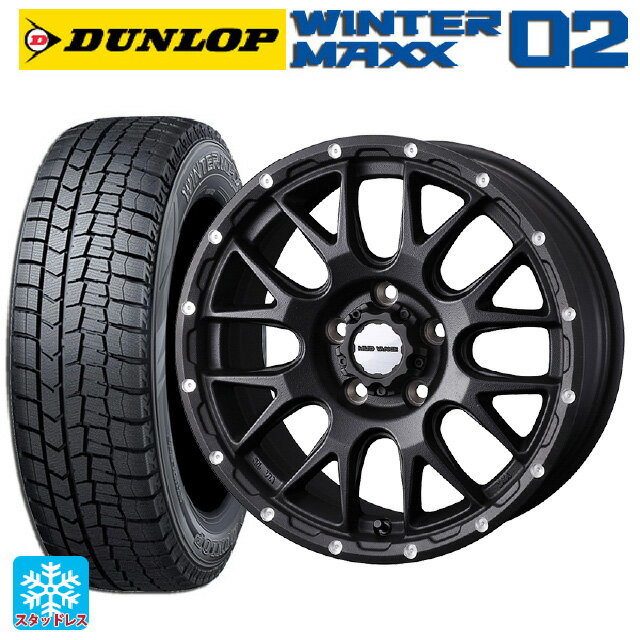 225/45R18 91Q ダンロップ ウィンターマックス 02(WM02) ウェッズ マッドヴァンス 08 FLINT BLACK 18-7.5J 国産車用 スタッドレスタイヤホイール4本セット