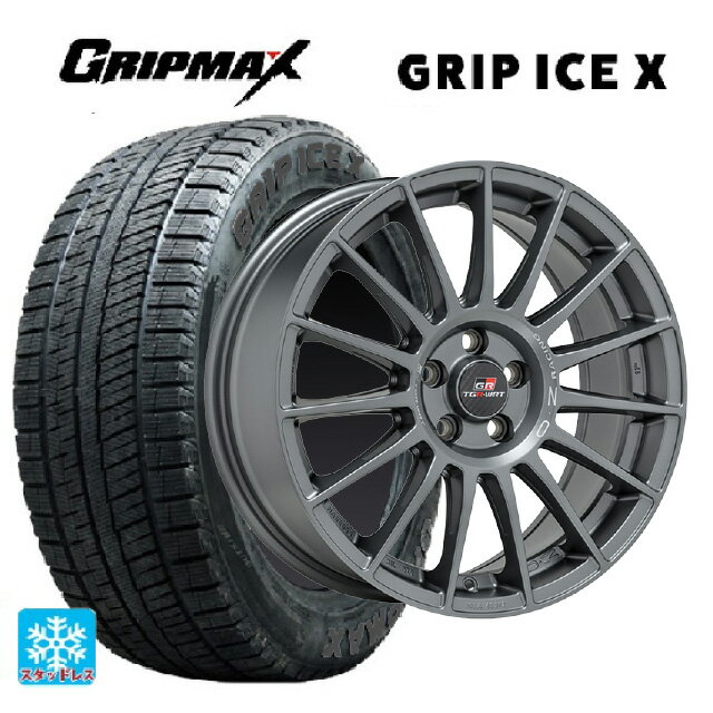 【6/11 1:59迄 全品ポイント5倍】215/45R17 91T XL グリップマックス グリップアイスX ブラックレター オーゼット レーシング スーパーツーリズモ TGR-WRT ラリーグラファイト 17-7J 国産車用 スタッドレスタイヤホイール4本セット
