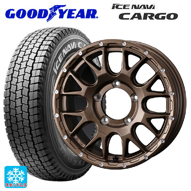 スズキ ジムニーノマド(JC74W)用 2025年製 195/80R15 107/105N グッドイヤー アイスナビ カーゴ # ウェッズ マッドヴァンス 08 MAT BRONZE 新品スタッドレスタイヤホイール 4本セット