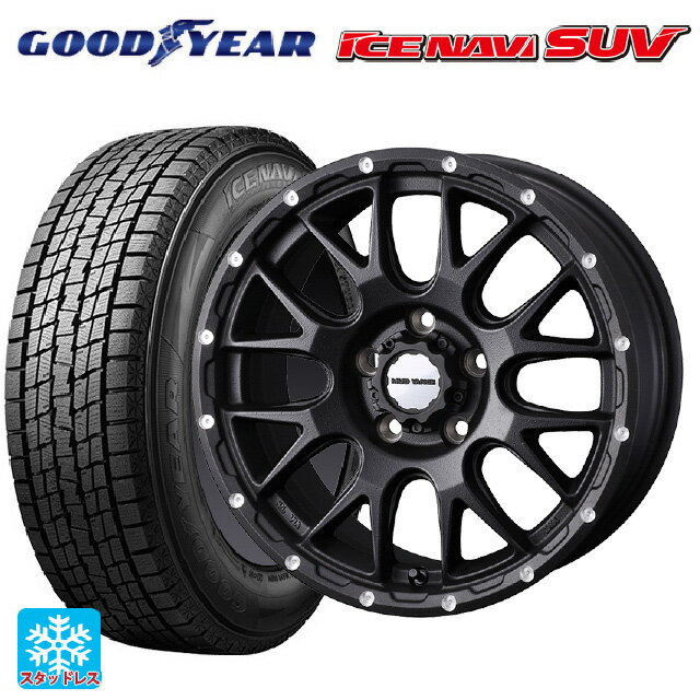 2023年製 225/70R16 103Q グッドイヤー アイスナビ SUV ウェッズ マッドヴァンス 08 FLINT BLACK 16-7J 国産車用 スタッドレスタイヤホイール4本セット