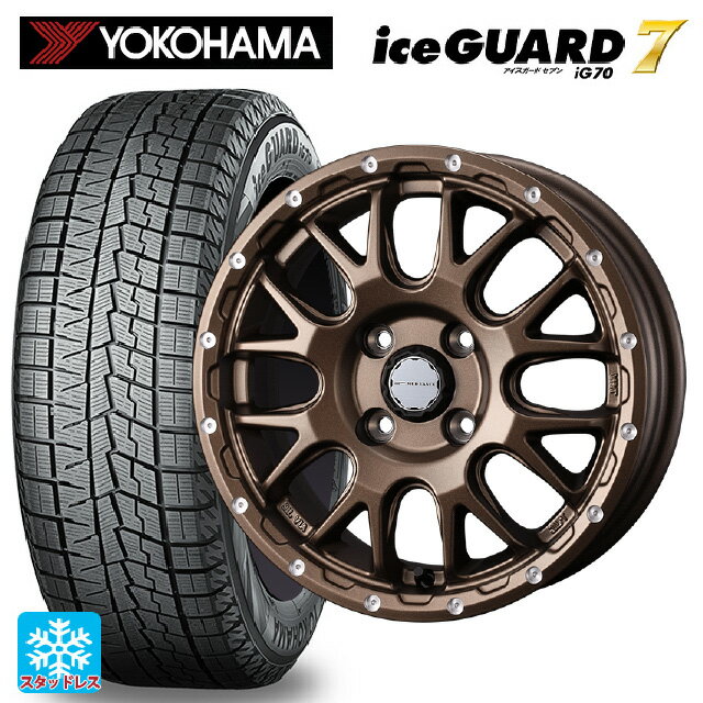 165/60R14 75Q ヨコハマ アイスガード7(IG70) ウェッズ マッドヴァンス 08 MAT BRONZE 14-4.5J 国産車用 スタッドレスタイヤホイール4本セット