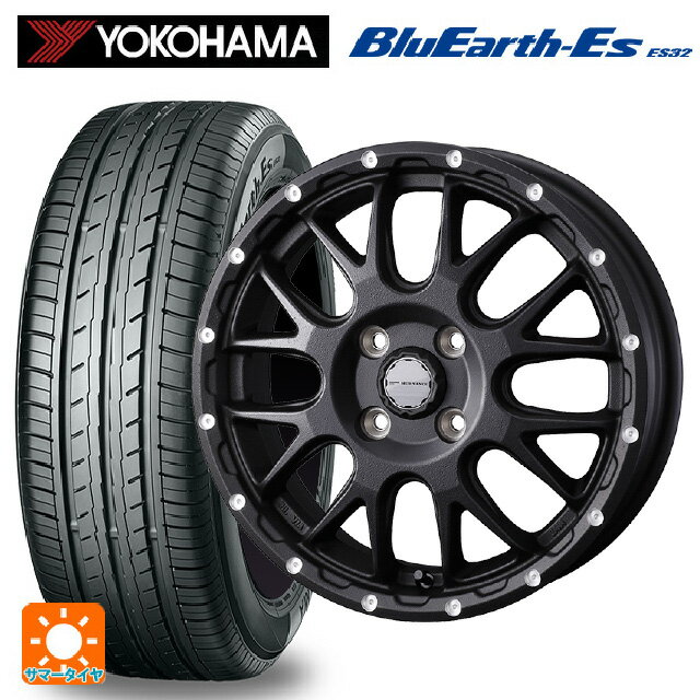 165/55R15 75V ヨコハマ ブルーアースEs ES32 # ウェッズ マッドヴァンス 08 FLINT BLACK 15-4.5J 国産車用 サマータイヤホイール4本セット