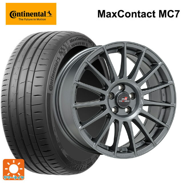 【6/22 20時〜 全品P5倍＆クーポン】245/40R18 97Y XL コンチネンタル マックスコンタクト MC7 正規品 オーゼット レーシング スーパーツーリズモ TGR-WRT ラリーグラファイト 18-8J 国産車用 サマータイヤホイール4本セット