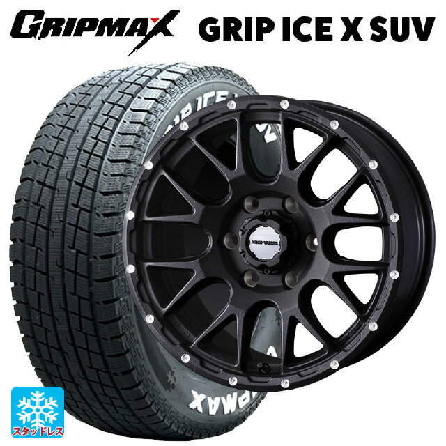 ミツビシ トライトン(GSRグレード)(LC2T)用 2022年製 265/65R17 112T グリップマックス グリップアイスX SUV ホワイトレター ウェッズ マッドヴァンス 08 FLINT BLACK 新品スタッドレスタイヤホイール 4本セット