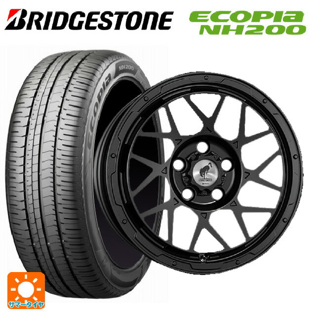 【5/9 20時〜 最大3万円OFFクーポン】205/55R16 91V ブリヂストン エコピア NH200 正規品 # スーパースター ロディオドライブ 8Mモノ マットブラック 16-7J 国産車用 サマータイヤホイール4本セット