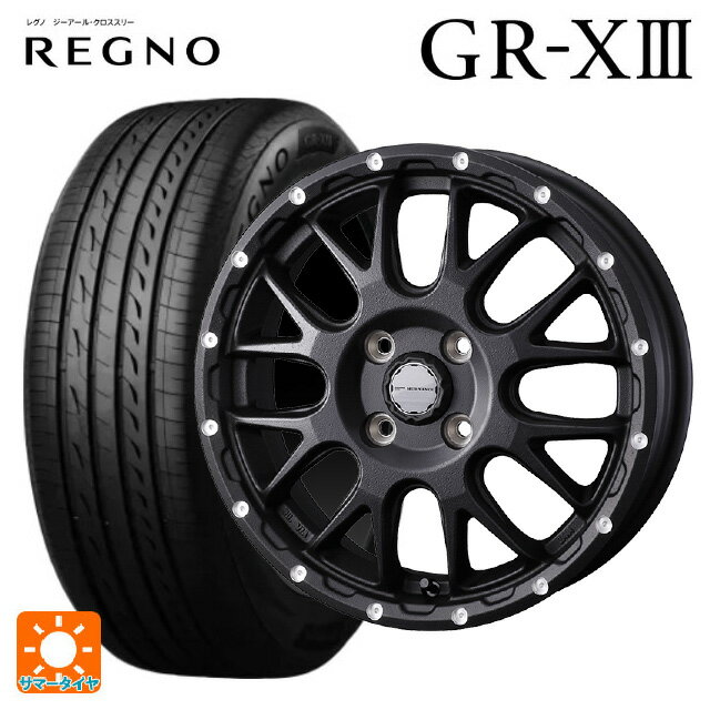 【6/22 20時〜 全品P5倍＆クーポン】165/65R14 79S ブリヂストン レグノ GR-X3 正規品 # ウェッズ マッドヴァンス 08 FLINT BLACK 14-4.5J 国産車用 サマータイヤホイール4本セット