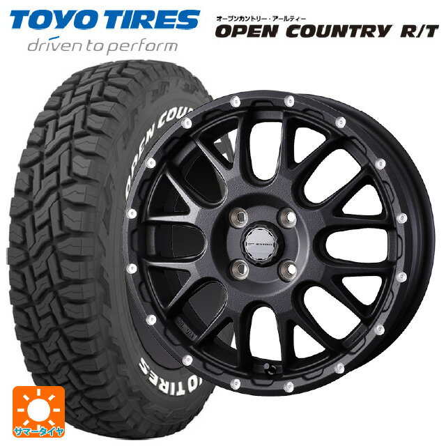 トヨタ サクシード(160系)用 165/80R14 97/95N トーヨー オープンカントリー RT ホワイトレター マッドヴァンス 08 FLINT BLACK 新品サマータイヤホイール 4本セット