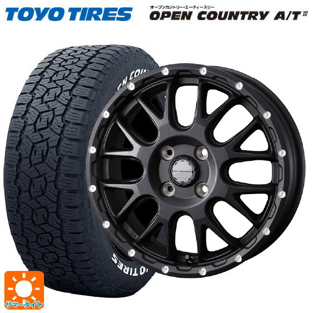 【5/20限定 最大3万円OFFクーポン】トヨタ プロボックス(160系)用 165/80R14 97/95N トーヨー オープンカントリー AT3 ホワイトレター マッドヴァンス 08 FLINT BLACK 新品サマータイヤホイール 4本セット