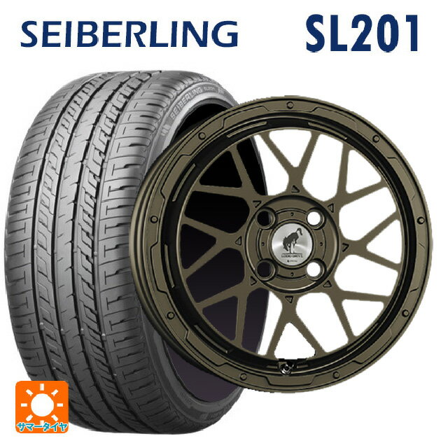 トヨタ ヤリス(10系)用 185/55R16 83V セイバーリング セイバーリング SL201(ブリヂストン工場生産） # ロディオドライブ 8Mモノ マットブロンズ 新品サマータイヤホイール 4本セット