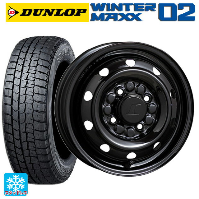 【最大3万円OFFクーポン 5/16 1:59迄】145/80R12 74Q ダンロップ ウィンターマックス 02(WM02) トピー M74 BK # ブラック（スチール） 12-3.5J 国産車用 スタッドレスタイヤホイール4本セット