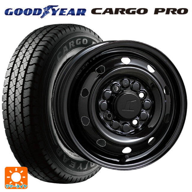 【最大3万円OFFクーポン 5/27 1:59迄】145/80R12 80/78N グッドイヤー カーゴプロ トピー M74 BK # ブラック（スチール） 12-3.5J 国産車用 サマータイヤホイール4本セット