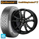 215/55R17 98T XL コンチネンタル コンチバイキングコンタクト7 正規品 ジャパン三陽 ハイブロック ヴィラス サテンブラック 17-7J 国産車用 スタッドレスタイヤホイール4本セット