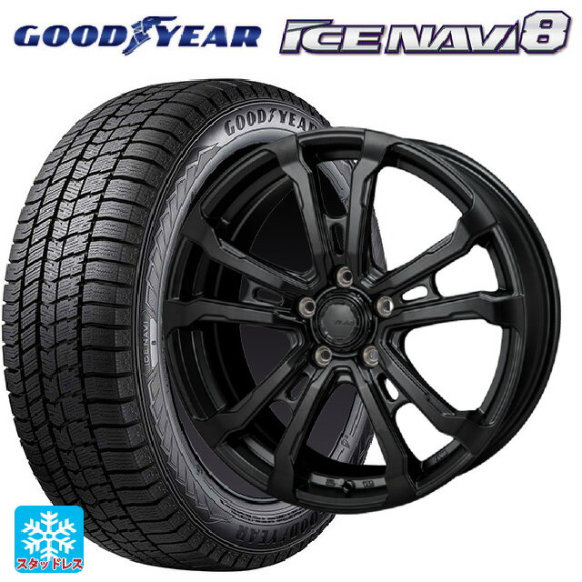 ホンダ ZR-V(RZ4)用 225/60R17 99Q グッドイヤー アイスナビ8 ハイブロック ヴィラス サテンブラック 新品スタッドレスタイヤホイール 4本セット