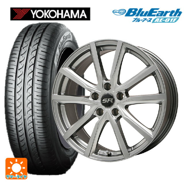 205/55R16 91V ヨコハマ ブルーアース AE01F エルベ Vスポーク メタリックグレー 16-6.5J 国産車用 サマータイヤホイール4本セット