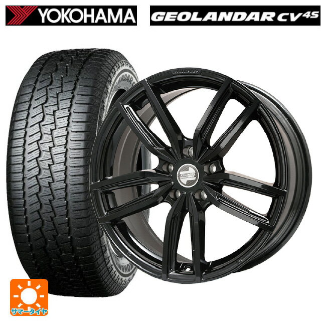 BMW iX3(G08)用 225/60R18 100H ヨコハマ ジオランダー CV G058 ジュニア GF5 グロスブラック 新品サマータイヤホイール 4本セット