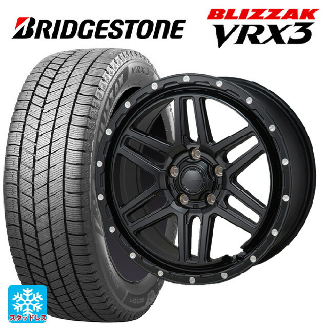 205/60R16 96Q XL ブリヂストン ブリザック VRX3 正規品 # ジャパン三陽 ハイブロック エルデ Satin Black/Milling 16-7J 国産車用 スタッドレスタイヤホイール4本セット(2)
