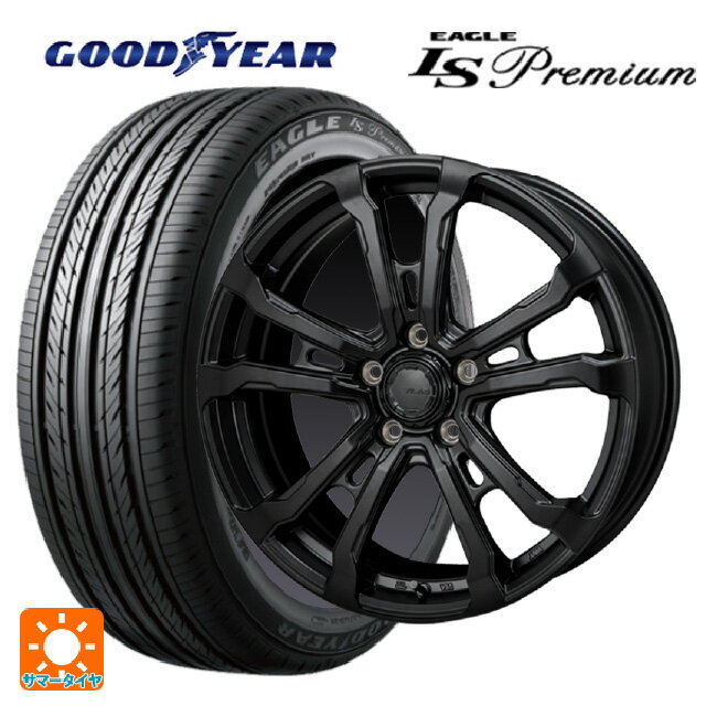 235/45R18 94W グッドイヤー イーグル LS プレミアム ジャパン三陽 ハイブロック ヴィラス サテンブラック 18-7.5J 国産車用 サマータイヤホイール4本セット