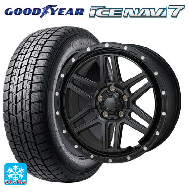 【11/11 1:59迄ポイントアップ＆クーポン】225/60R17 99Q グッドイヤー アイスナビ7(数量限定) # ジャパン三陽 ハイブロック エルデ Satin Black/Milling 17-7.5J 国産車用 スタッドレスタイヤホイール4本セット