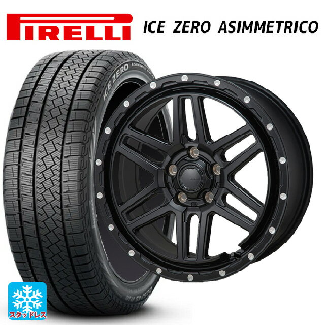 【6/22 20時〜 全品P5倍＆クーポン】225/65R17 106H XL ピレリ アイスゼロ アシンメトリコ 正規品 ジャパン三陽 ハイブロック エルデ Satin Black/Milling 17-7.5J 国産車用 スタッドレスタイヤホイール4本セット