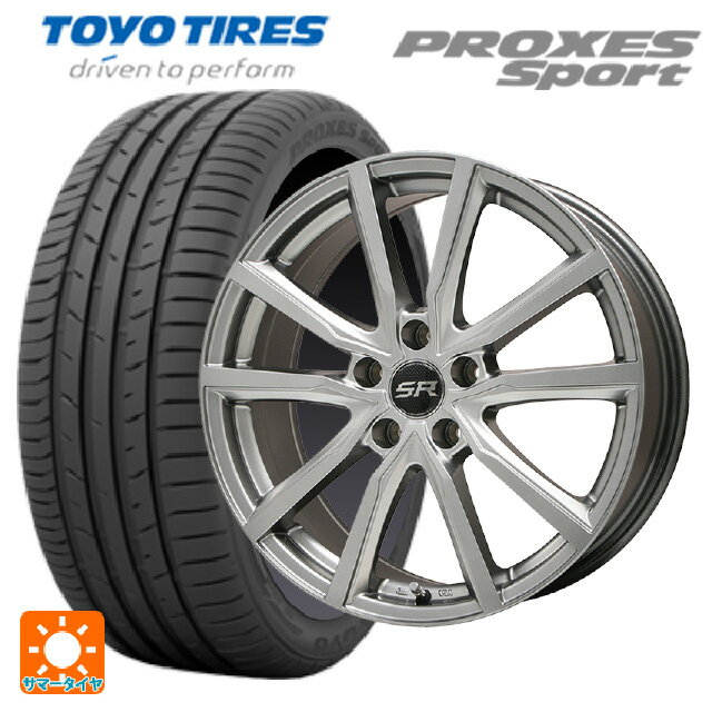 【最大3万円OFFクーポン 5/16 1:59迄】215/45R17 91W トーヨー プロクセス スポーツ エルベ Vスポーク メタリックグレー 17-7J 国産車用 サマータイヤホイール4本セット