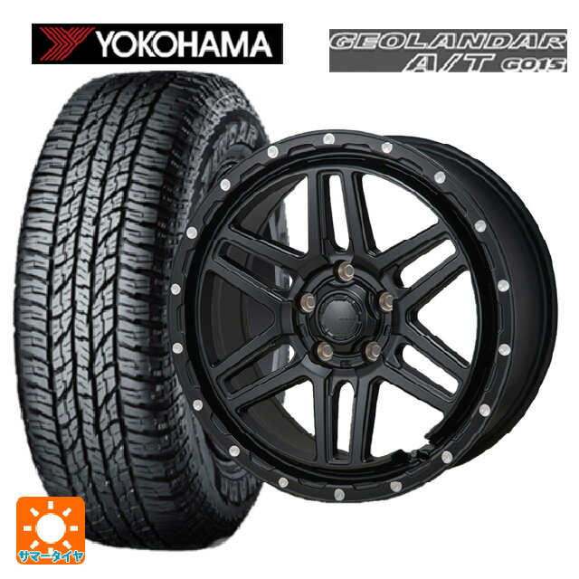 215/70R16 100H ヨコハマ ジオランダー A/T G015 ブラックレター 正規品 ジャパン三陽 ハイブロック エルデ Satin Black/Milling 16-7J 国産車用 サマータイヤホイール4本セット