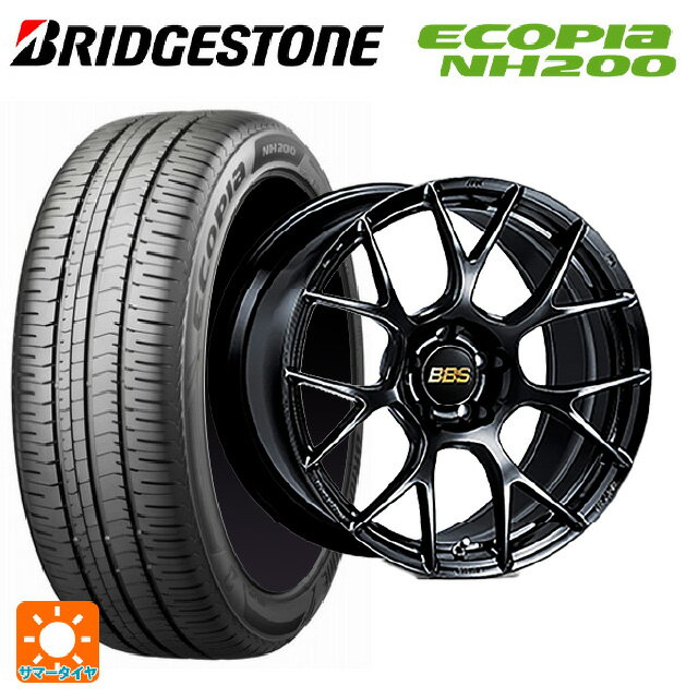 225/45R18 95W XL ブリヂストン エコピア NH200 正規品 # BBS RE-V7 BK 18-7.5J 国産車用 サマータイヤホイール4本セット