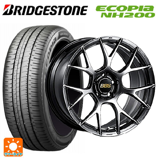 225/45R18 95W XL ブリヂストン エコピア NH200 正規品 # BBS RE-V7 DB 18-7.5J 国産車用 サマータイヤホイール4本セット