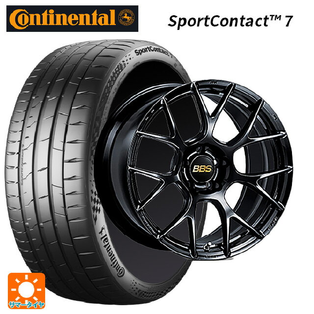 【最大3万円OFFクーポン 5/16 1:59迄】225/35R19 88Y XL コンチネンタル スポーツコンタクト 7 正規品 BBS RE-V7 BK 19-8J 国産車用 サマータイヤホイール4本セット