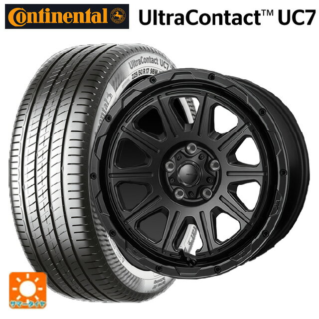 【6/20限定 全品P5倍＆クーポン】205/55R16 91V コンチネンタル ウルトラコンタクト UC7 正規品 ジャパン三陽 ハイブロック レグルス サテンブラック 16-7J 国産車用 サマータイヤホイール4本セット