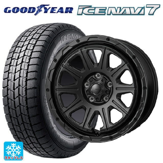 205/55R16 91Q グッドイヤー アイスナビ7(限定) ジャパン三陽 ハイブロック レグルス サテンブラック 16-7J 国産車用 スタッドレスタイヤホイール4本セット