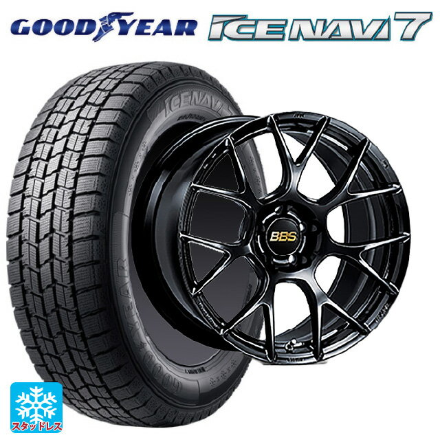 【6/11 1:59迄 全品ポイント5倍】225/45R18 91Q グッドイヤー アイスナビ7(数量限定) # BBS RE-V7 BK 18-7.5J 国産車用 スタッドレスタイヤホイール4本セット