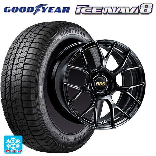 スバル レヴォーグ(VN系)用 245/40R18 93Q グッドイヤー アイスナビ8 RE-V7 BK 新品スタッドレスタイヤホイール 4本セット