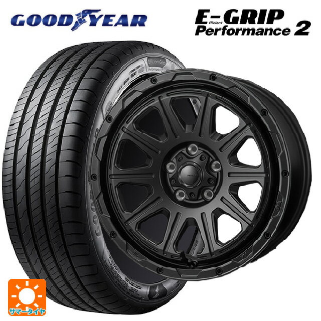 205/55R16 94W グッドイヤー エフィシェントグリップ パフォーマンス2 ジャパン三陽 ハイブロック レグルス サテンブラック 16-7J 国産車用 サマータイヤホイール4本セット
