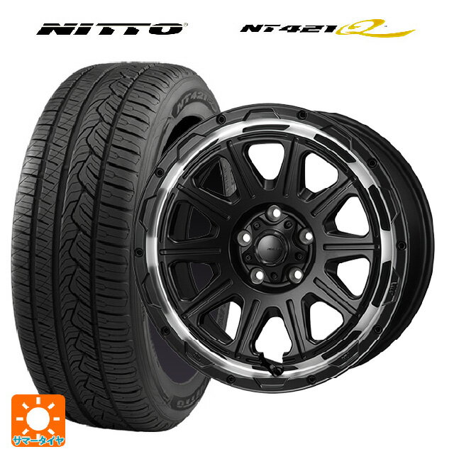 トヨタ ハリアー(80系)用 225/65R17 106V XL ニットー NT421Q ハイブロック レグルス サテンブラック/リムポリッシュ 新品サマータイヤホイール 4本セット