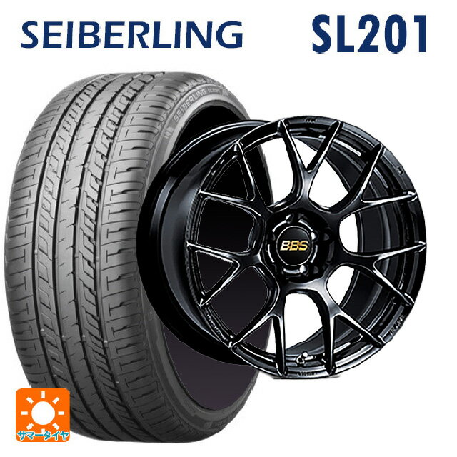 【最大3万円OFFクーポン 5/16 1:59迄】225/35R19 88W XL セイバーリング セイバーリング SL201(ブリヂストン工場生産） BBS RE-V7 BK 19-8J 国産車用 サマータイヤホイール4本セット