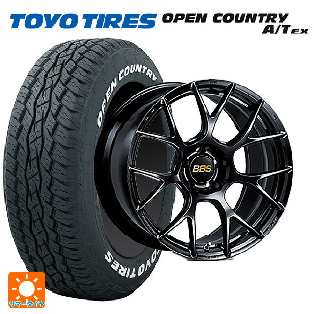 【最大3万円OFFクーポン 5/16 1:59迄】235/60R18 103H トーヨー オープンカントリー A/T EX ホワイトレター ＃ BBS RE-V7 BK 18-7.5J 国産車用 サマータイヤホイール4本セット