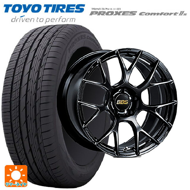 【6/22 20時〜 全品P5倍＆クーポン】225/40R19 93W トーヨー プロクセス　コンフォート2S BBS RE-V7 BK 19-8J 国産車用 サマータイヤホイール4本セット