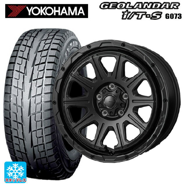 【6/15〜16限定 全品P5倍＆クーポン】215/65R16 98Q ヨコハマ ジオランダー ITS G073 正規品 ジャパン三陽 ハイブロック レグルス サテンブラック 16-7J 国産車用 スタッドレスタイヤホイール4本セット