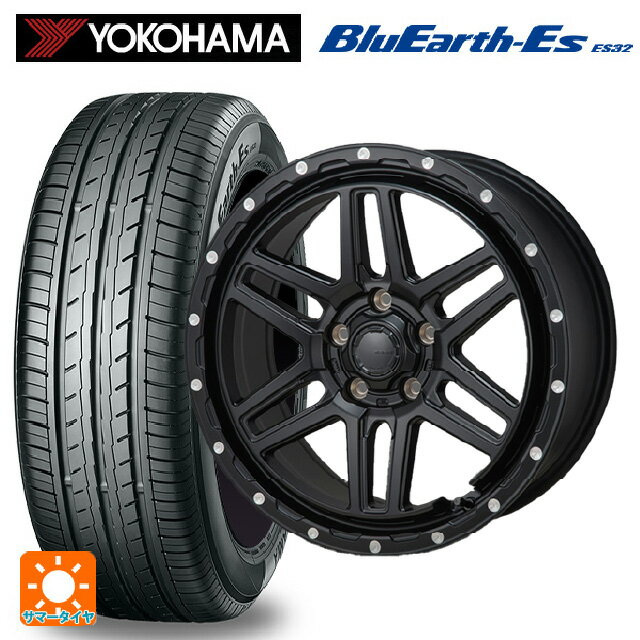 【6/22 20時〜 全品P5倍＆クーポン】195/55R16 87V ヨコハマ ブルーアースEs ES32 # ジャパン三陽 ハイブロック エルデ Satin Black/Milling 16-7J 国産車用 サマータイヤホイール4本セット
